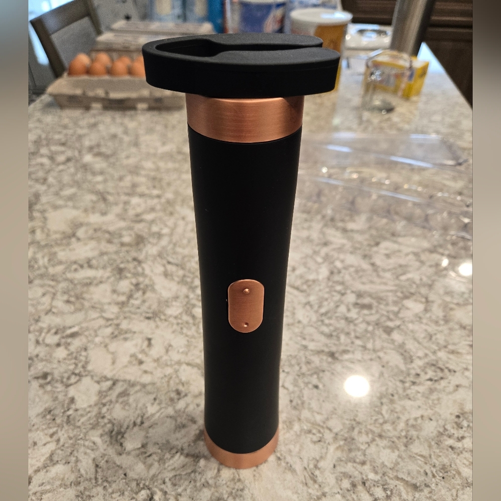 Electric Black and Rose Gold Wine Opener